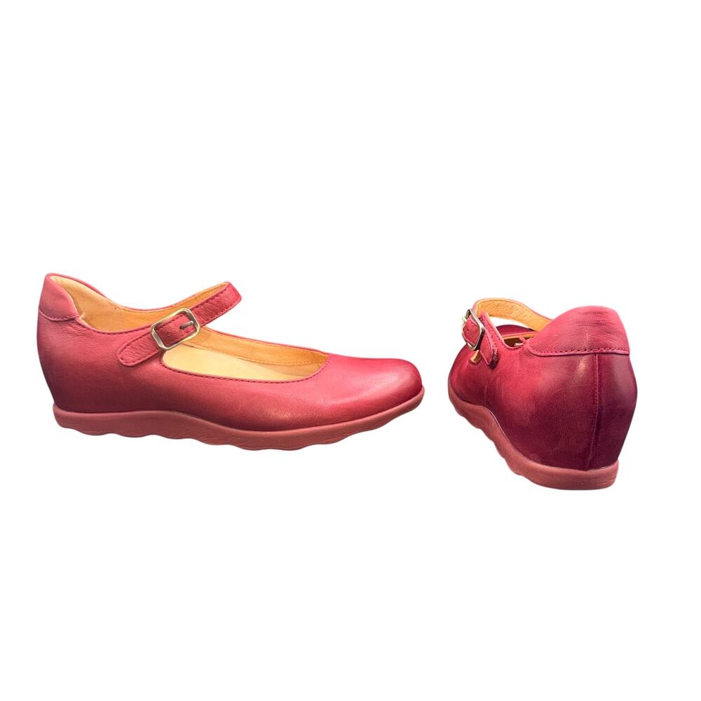 Dansko Balance Mary Jane Flats Red Leather Comfort Shoes EU 38 US 7.5-8 Women